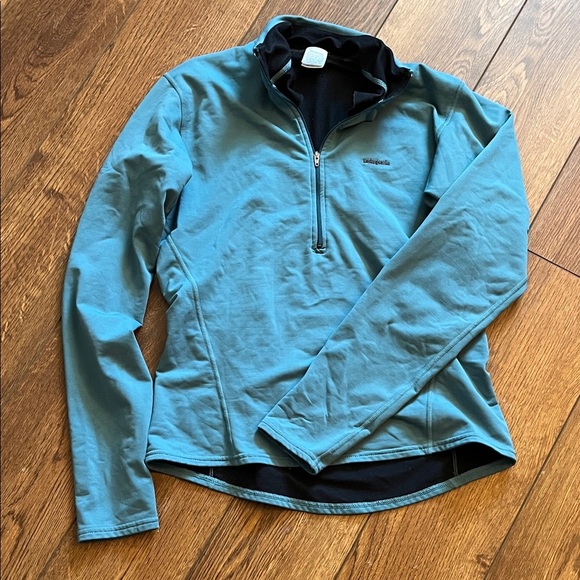 Patagonia Teal Long Sleeve Woman’s Quarter Zip Pullover Medium - Picture 1 of 5